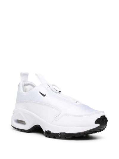 Shop Comme Des Garçons Homme Deux X Nike Swoosh-logo Detail Sneakers In White
