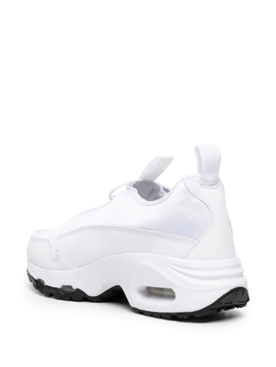 Shop Comme Des Garçons Homme Deux X Nike Swoosh-logo Detail Sneakers In White