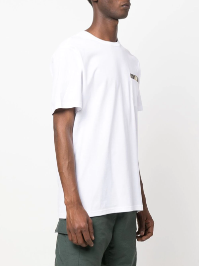 Shop Barbour Chest-pocket Crew-neck T-shirt In White