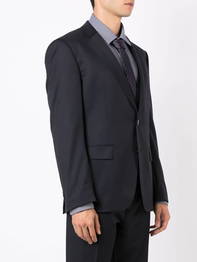 Shop Hugo Boss Single-breasted Fitted Blazer In Blue