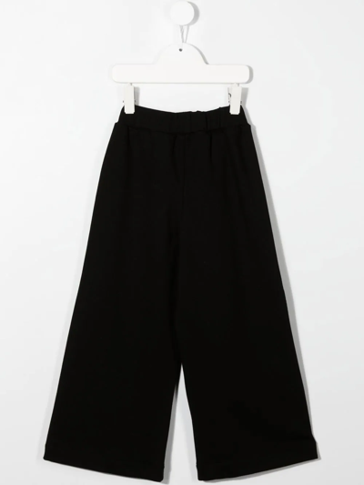 Shop Balmain Stud-embellished Logo-detail Trousers In Black