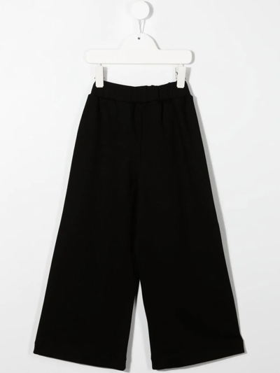 Balmain Stud-embellished Logo-detail Trousers In Black
