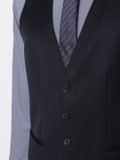 Hugo Boss Button-down Tailored Waistcoat In Black