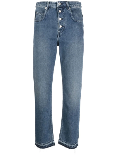 Isabel Marant Étoile Belden Cotton High-rise Jeans In Blue