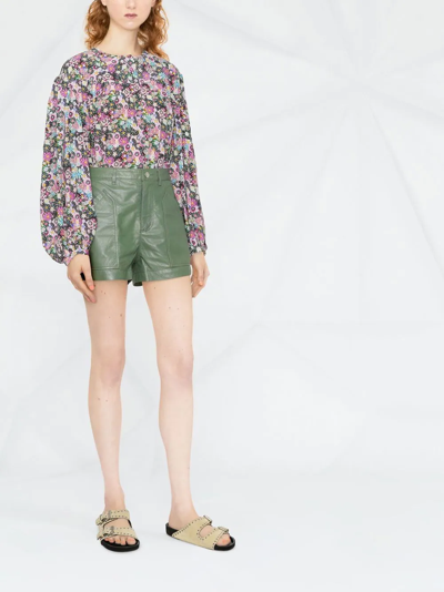 Shop Isabel Marant Floral-print Long-sleeve Blouse In Pink