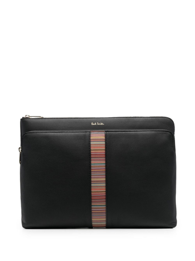 Shop Ps By Paul Smith Leather Document Case In Black