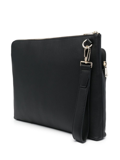 Ps By Paul Smith Leather Document Case In Black