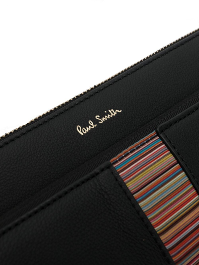 Ps By Paul Smith Leather Document Case In Black