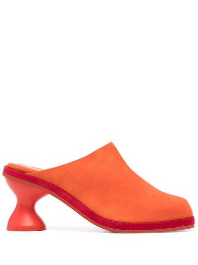 Shop Eckhaus Latta Toadstool Slip-on Mules In Orange