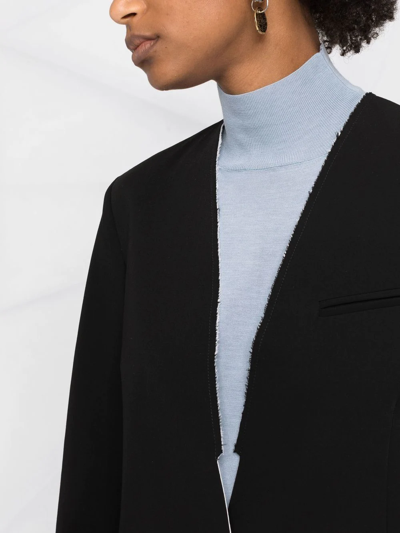 Mm6 Maison Margiela Single-breasted Tailored Coat In Black