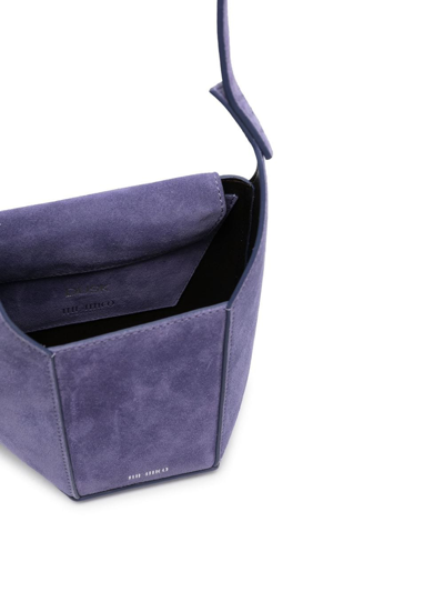 Shop Attico Logo-detail Suede Tote Bag In Purple