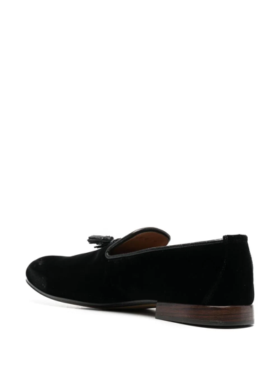 Shop Tom Ford Velvet Nicholas Tassel-detail Slippers In Black