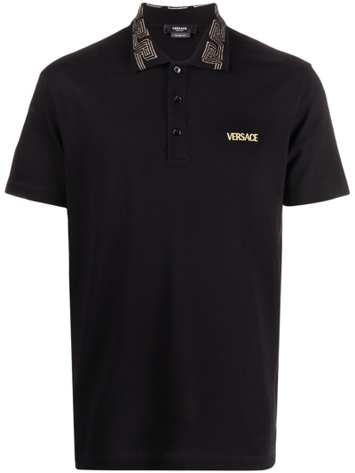 Versace Polo Shirt In Nero | ModeSens