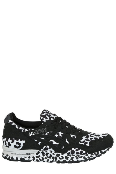 Shop Comme Des Garçons Shirt X Asics Leopard Print Gel Lyte Sneakers In Black
