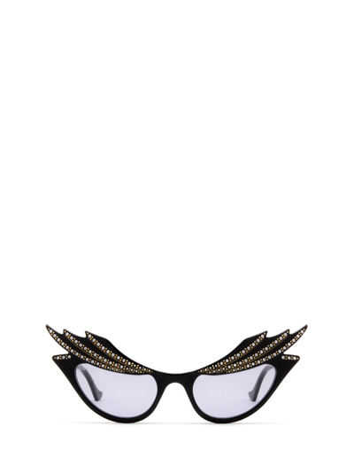 Shop Gucci Eyewear Cat In Black