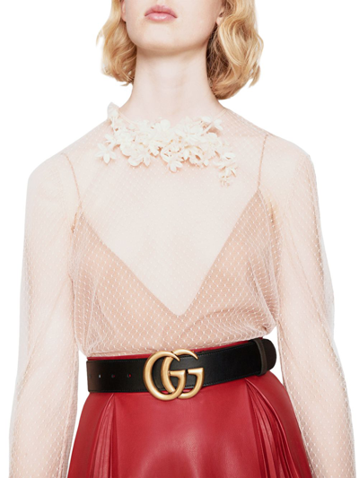 Shop Gucci Gg Marmont Leather Belt