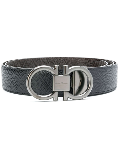 Shop Ferragamo Gancini Reversbile Leather Belt