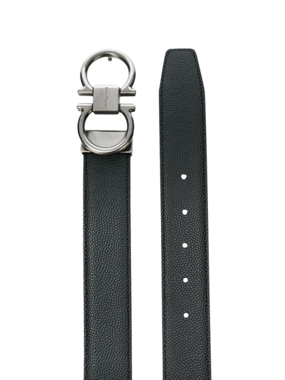 Shop Ferragamo Gancini Reversbile Leather Belt