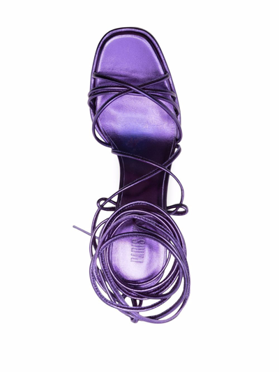 Paris Texas Malena 130 Metallic Platform Sandal In Violet