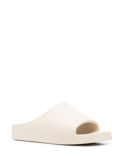 Shop Khaite Rubber Pool Slippers In White