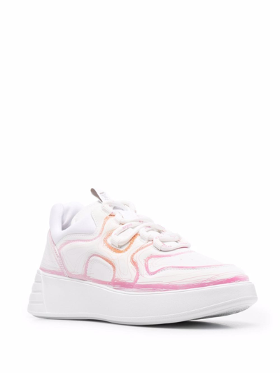 Shop Hogan Rebel H562 Sneakers In White