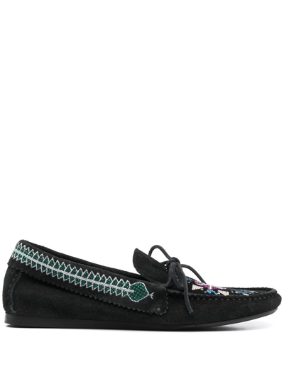 Shop Isabel Marant Freen Embroidered Loafers