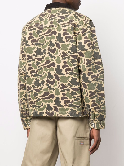 Shop Stussy Cotton Shirt In Camouflage