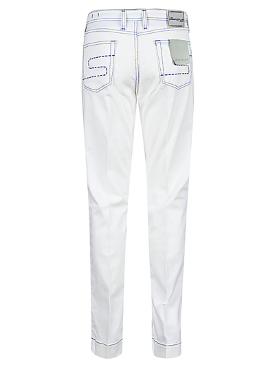 Shop Sartorio Cotton Trousers In White