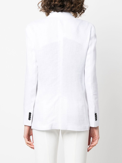 Shop Gabriele Pasini Linen Single Breasted Jacket