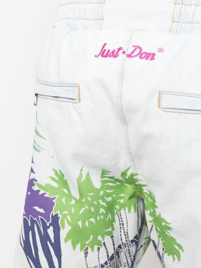 Shop Just Don Printed Shorts In Multicolor