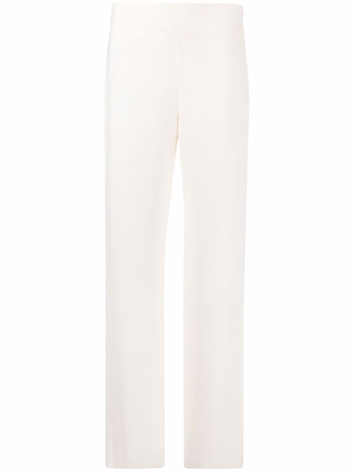Shop Emporio Armani Straight-leg Trousers In White