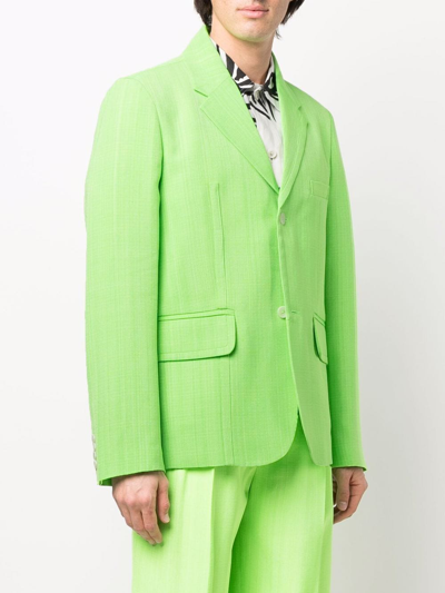 Shop Jacquemus Bacio Viscose Jacket In Green