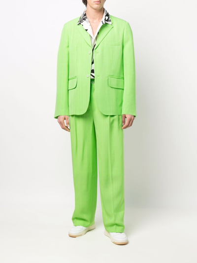Shop Jacquemus Bacio Viscose Jacket In Green