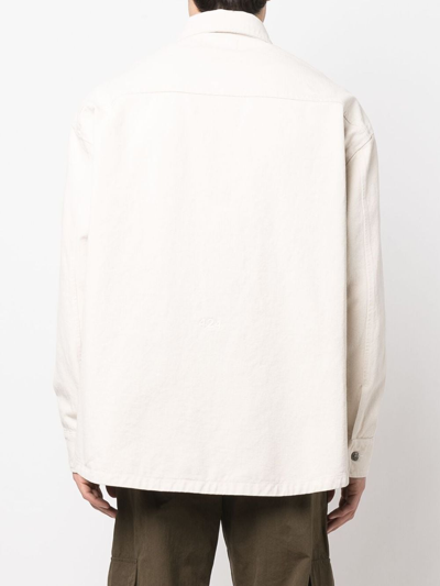 Shop 424 Long Sleeve Shirt In White