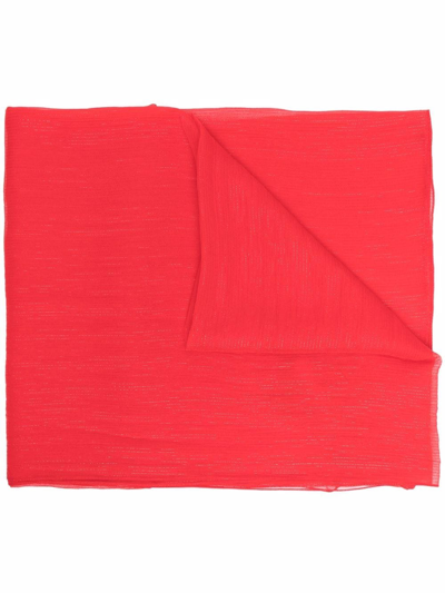 Shop Emporio Armani Silk Stole In Red