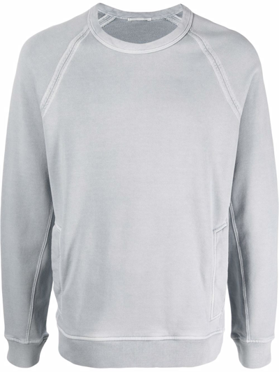 Shop Ten C Cotton Sweater In Grey