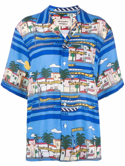 Shop Alessandro Enriquez Printed Shirt In Multicolor