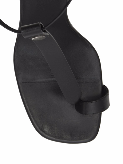 Shop Burberry Leather Heel Sandals