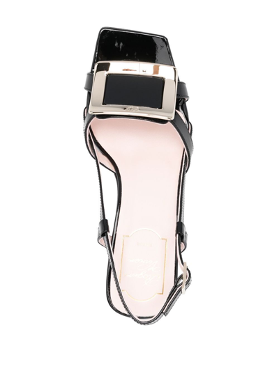 Shop Roger Vivier Belle Vivier Patent Leather Sandals