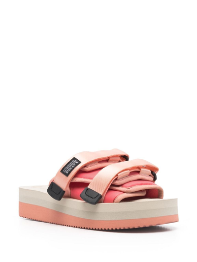 Shop Suicoke Platform Sandals In Pink