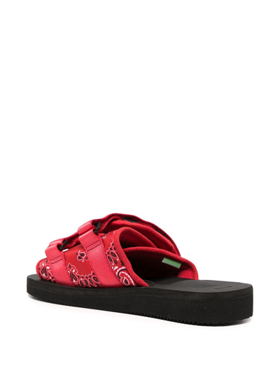 Shop Suicoke Paisley Print Sandals In Red