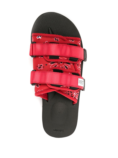 Shop Suicoke Paisley Print Sandals In Red