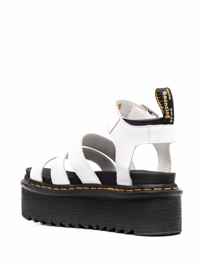 Shop Dr. Martens' Blaire Quad Leather Sandals In White