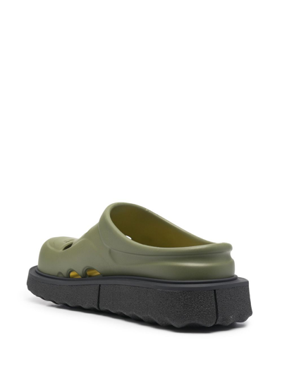 Shop Off-white Meteor Slippers In Green