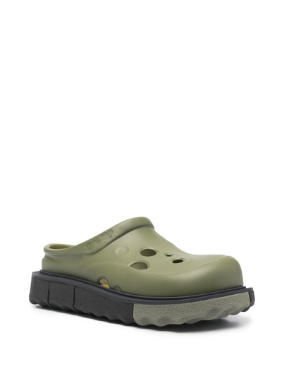Shop Off-white Meteor Slippers In Green