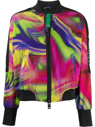 Shop Emporio Armani Sustainable Capsule Bomber Jacket In Multicolor