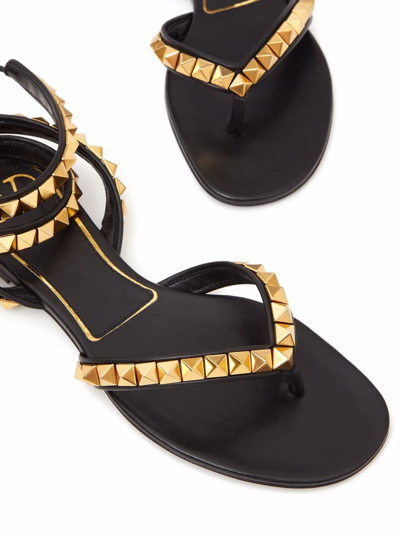 Shop Valentino Rockstud No Limit Leather Gladiator Sandals