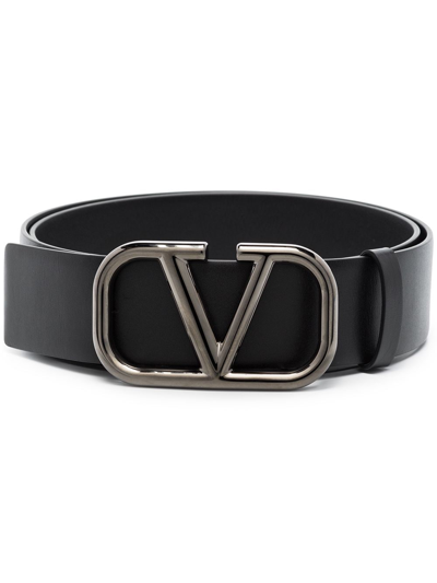 Shop Valentino Vlogo Signature Leather Belt