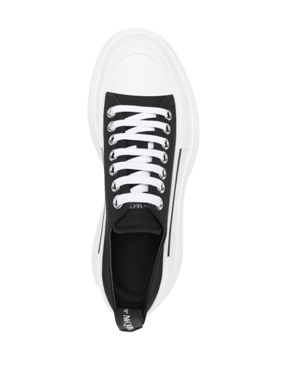 Alexander Mcqueen Smooth Sneakers With 45mm Thread In Black