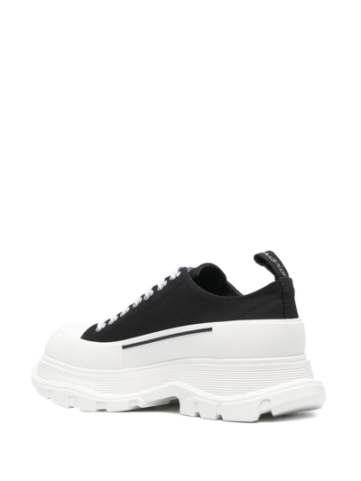 Alexander Mcqueen Smooth Sneakers With 45mm Thread In Black